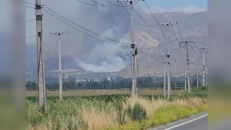 Incendio forestal afecta a sector de Cuesta Barriga en Curacaví: Está activo con alta intensidad y rápida propagación