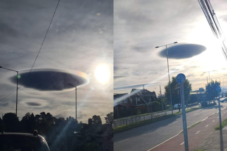 ¿Una nube o un OVNI?: La curiosa figura que apareció en el cielo de Osorno