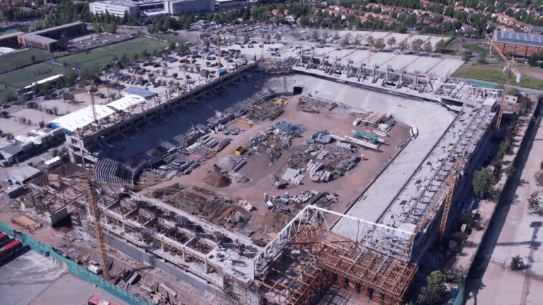 Así se ve el estadio San Carlos de Apoquindo de Universidad Católica a más de un año del inicio de su construcción