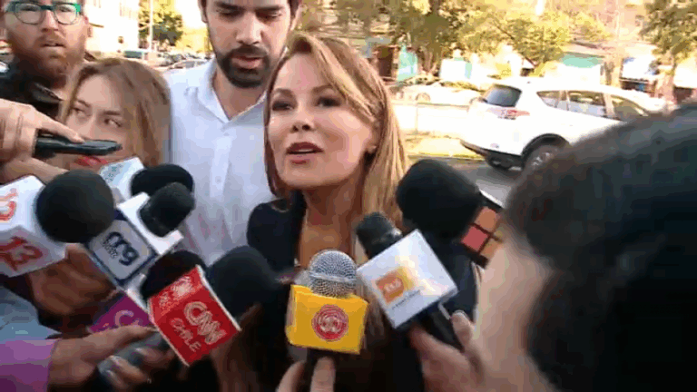 Así fue la caótica llegada de Cathy Barriga a su audiencia de formalización: 