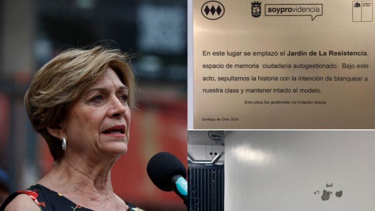 Matthei denuncia instalación no autorizada de placa conmemorativa del 