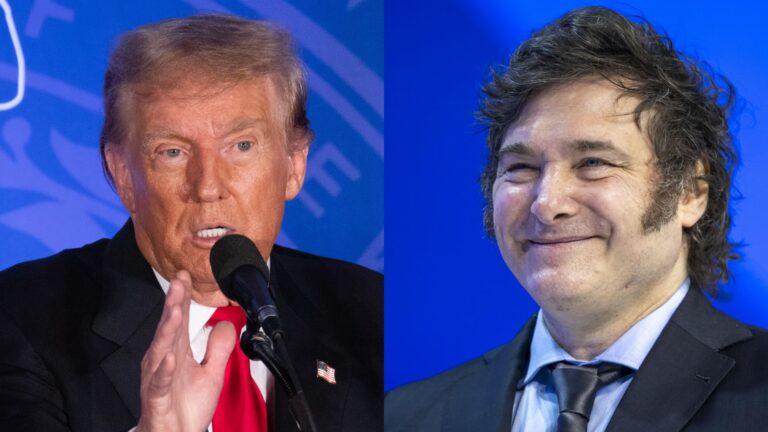 Donald Trump elogia nuevamente a Javier Milei y dice que está 