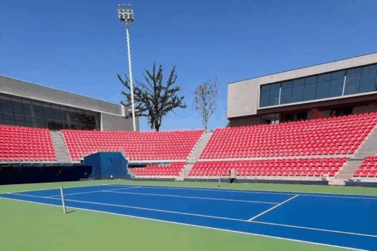 Presentan nueva cancha del court central del Estadio Nacional con pista dura para recibir a Perú por Copa Davis