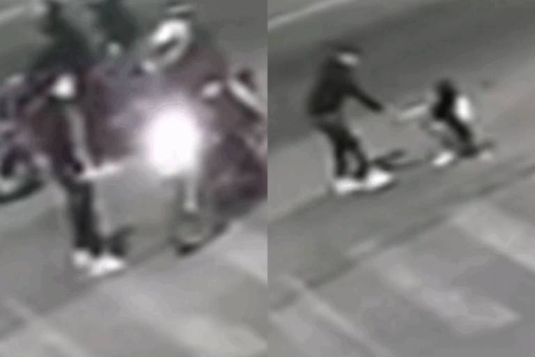 Pareja sufre violento asalto por parte de seis motochorros armados en San Bernardo