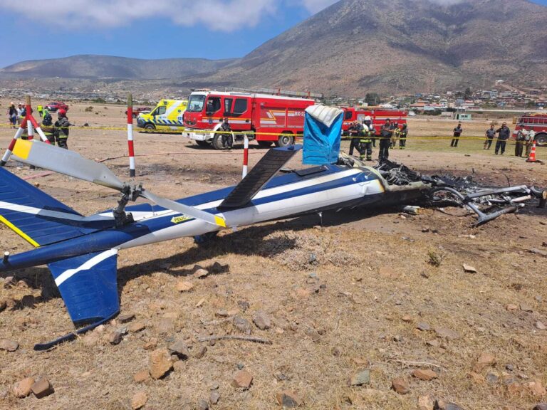 Helicóptero de la PDI capotó y se incendió en Pichidangui: Una oficial murió