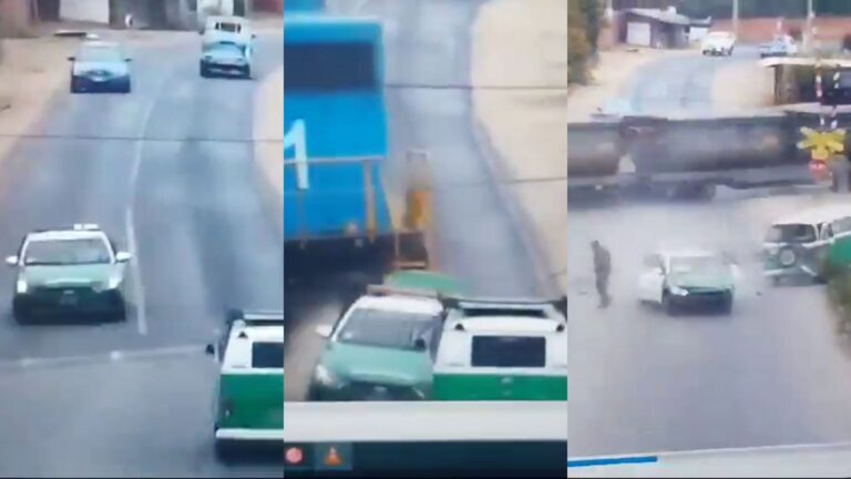 Patrulla de Carabineros chocó con tren de carga en Quillota: Cuatro personas resultaron lesionadas y una en estado grave
