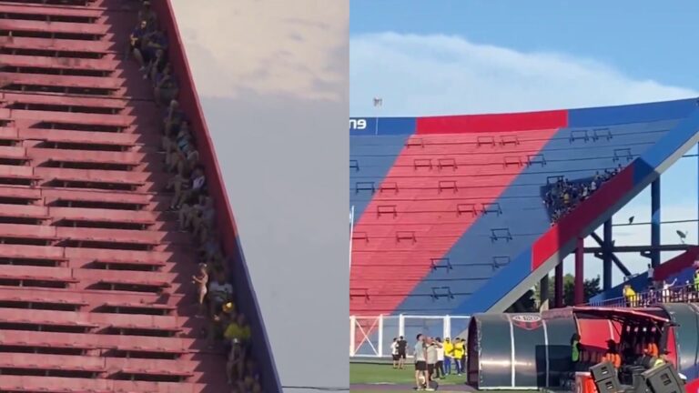 Hinchas de Boca fueron captados resguardándose en la sombra ante altas temperaturas de Argentina