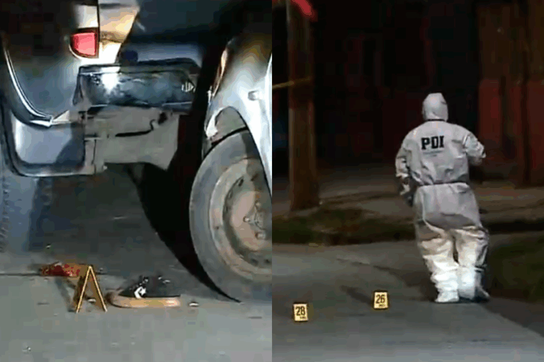 Investigan homicidio en Renca: Hombre fue baleado, atropellado y abandonado