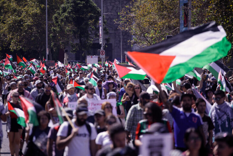 Marcha en apoyo a palestinos en Gaza reunió a más de 20 mil asistentes