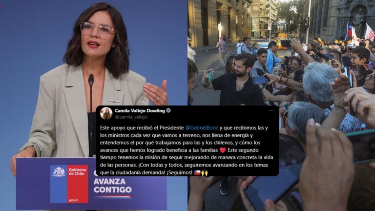 Min. Vallejo tras manifestación en apoyo del Pdte. Boric: 