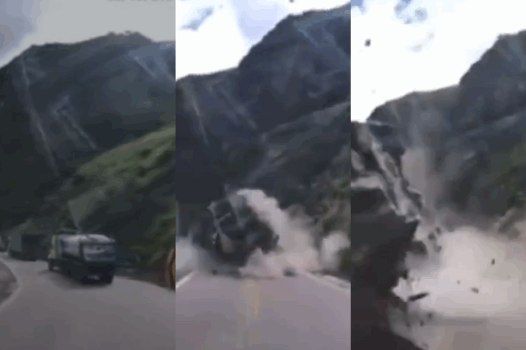 Deslizamiento de rocas en carretera de Perú aplasta dos camiones: No se registraron muertos