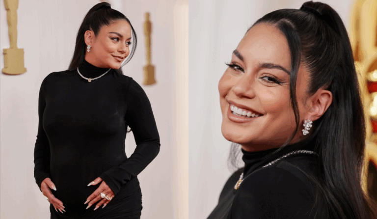 Vanessa Hudgens anuncia su embarazo en la alfombra roja de los Premios Oscar 2024