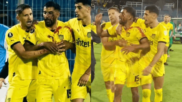 Hinchas de Rosario Central agreden fuertemente a jugador de Peñarol en partido por la Copa Libertadores