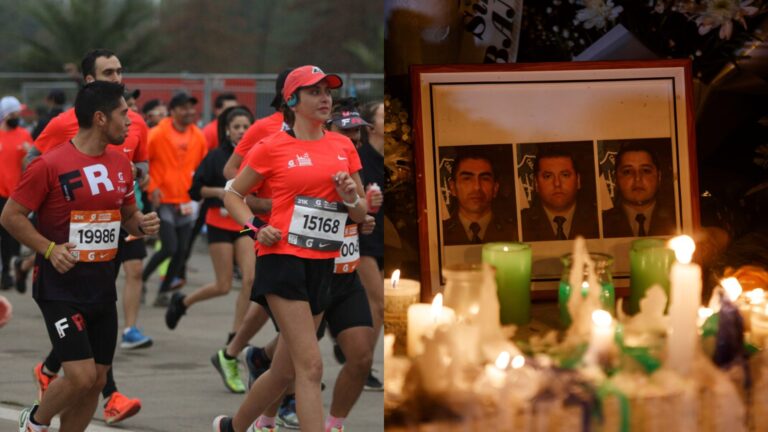 Organización de la Maratón de Santiago invitó a corredores a utilizar lienzo negro en homenaje a carabineros asesinados
