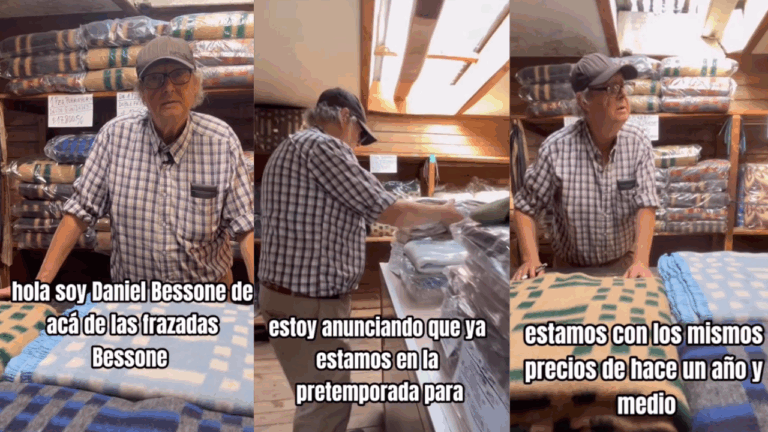 Hombre de 76 años se hace viral en TikTok mostrando su negocio de frazadas en Macul