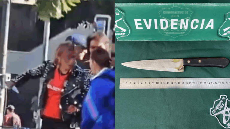 Detienen a mujer por atacar con cuchillo a persona en plena plaza de Valparaíso