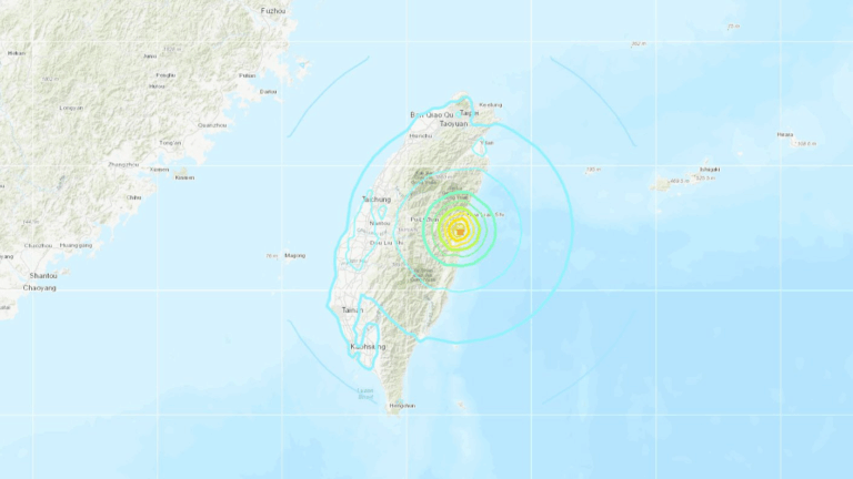 Temblor de magnitud 6,1 sacude la costa este de Taiwán
