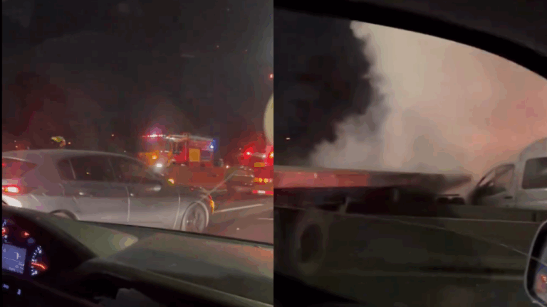 Un muerto y 13 heridos deja fuerte choque entre camión y furgón en autopista General Velásquez