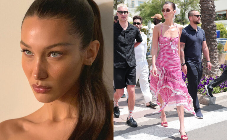 El apoyo de Bella Hadid a Palestina a través de la moda: Lució un vestido inspirado en el keffiyeh en Cannes