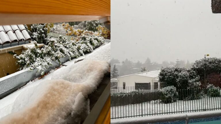 Nieve en la Metropolitana: Comunas como Lo Barnechea, Las Condes y San José de Maipó ya se visten de blanco