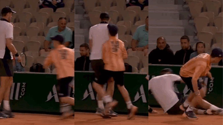 Recogepelotas atropella a Nicolás Jarry en medio de su partido con Corentin Moutet