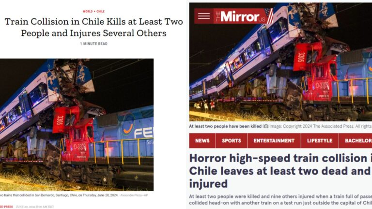 Medios internacionales cubrieron fatal accidente de trenes: Lo calificaron como 