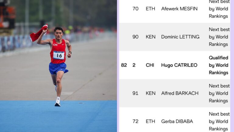 Con sudor y gloria: Hugo Catrileo asegura su pasaje a París 2024 tras actualización de World Athletics