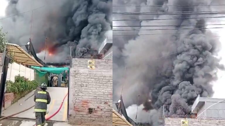 Se registra incendio en fábrica de productos químicos en La Pintana