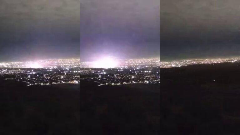 Este fue el momento exacto en el que torre de alta tensión explota y desata apagón en la Región Metropolitana