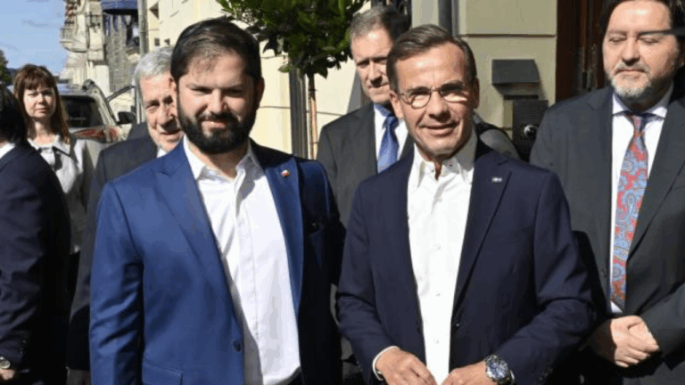 Gira presidencial: Gabriel Boric sostiene reunión con el primer ministro de Suecia, Ulf Kristersson