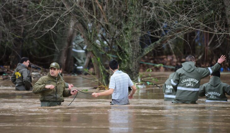 Ordenan evacuar sector de Santa Rita por amenaza de desborde de río Andalién en Concepción