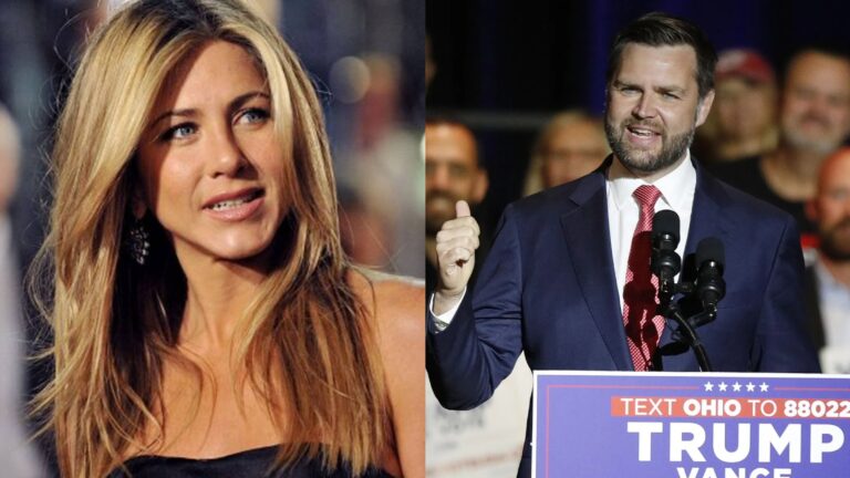 Jennifer Aniston critica a J.D. Vance, compañero de fórmula de Donald Trump, por dichos sobre 