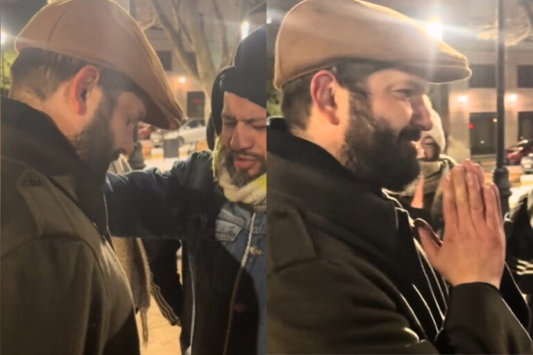 Presidente Boric fue bendecido por evangélicos en plaza de Punta Arenas: 