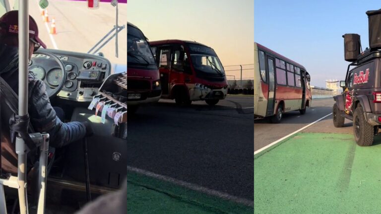 Red Bull organiza emocionante carrera con buses de Valparaíso