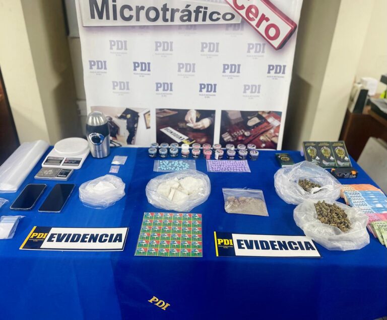 Tenía éxtasis, cocaína, marihuana y más: PDI detiene a hombre de nacionalidad extranjera con más de $35 millones en drogas