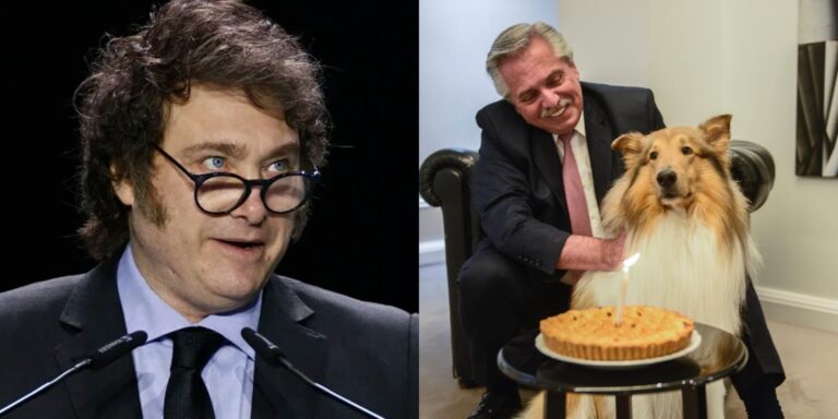 Milei se ofrece a cuidar al perro 