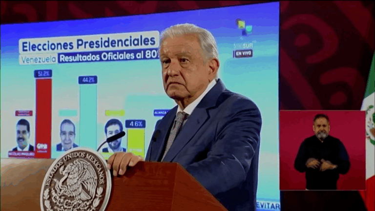 Presidente de México dice que es necesario que el Consejo Electoral de Venezuela muestre las actas de las elecciones