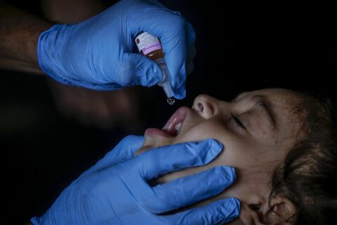 Culmina primera fase de vacunación contra la polio en Gaza: Más de 187 mil niños han sido inmunizados