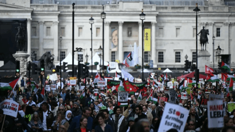 Se registran manifestaciones propalestina en distintas ciudades del mundo previo al primer aniversario del 7 de octubre