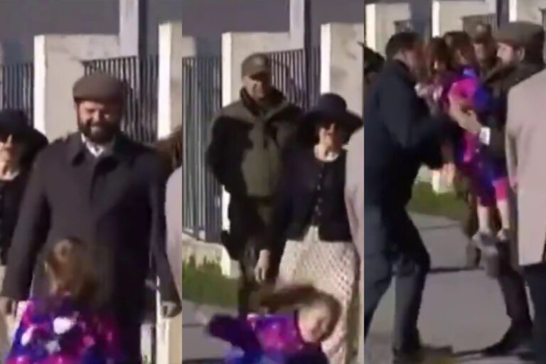 Niña quería saludar al presidente Boric en Punta Arenas, pero sufrió dura caída: Mandatario la ayudó