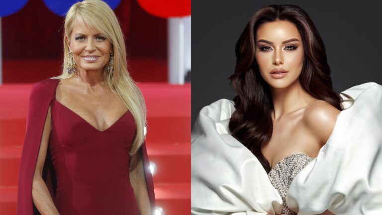 Emilia Dides responde al saludo de Cecilia Bolocco en la final de Miss Universo 2024: 