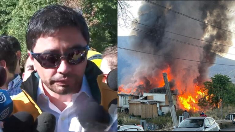 Tenso cruce entre Carter y vecinos de Toma Dignidad tras incendio: Acusan a municipio de iniciar fuego con bombas molotov