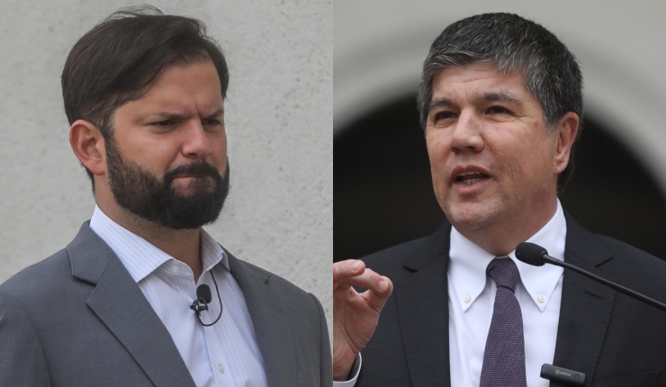 Gabriel Boric y Manuel Monsalve/Agencia Uno