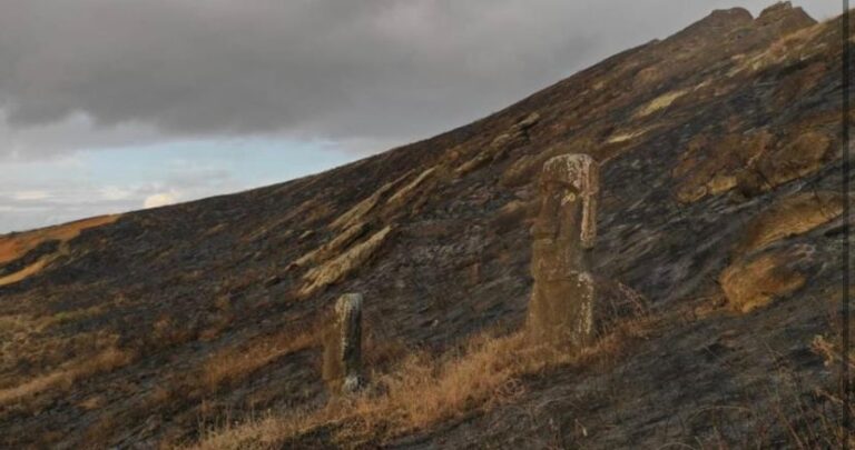 Senapred cancela Alerta Roja para Rapa Nui por incendio forestal cercano a parque nacional
