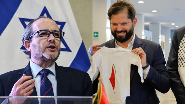 Embajador de Israel en Chile critica regalo de camiseta palestina a bebé de Boric: 