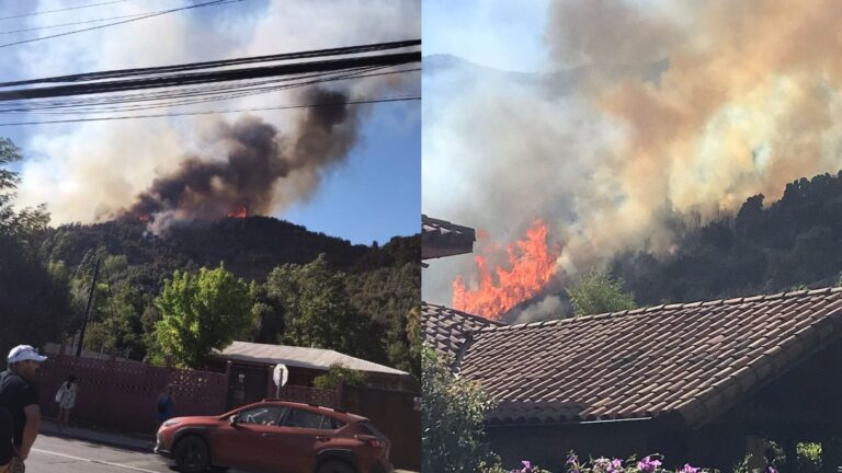 Incendio forestal en San José de Maipo sigue activo: Se mantiene Alerta Roja