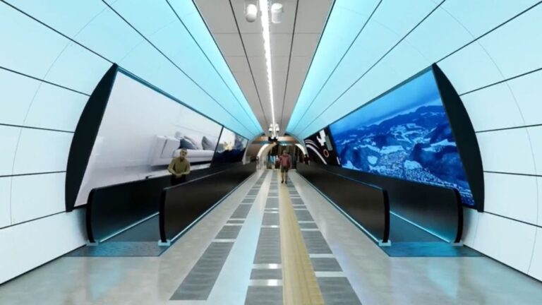 Tendrá cintas transportadoras: Así será el nuevo acceso de Baquedano tras inauguración de la Línea 7