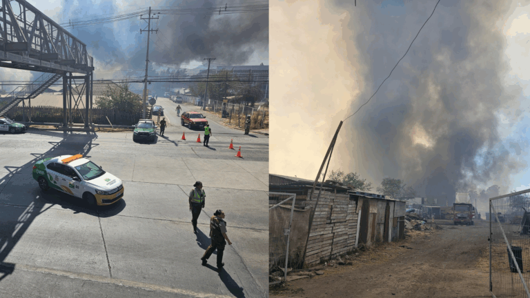 Cancelan alerta roja comunal: Incendio en Camino a Melipilla fue controlado