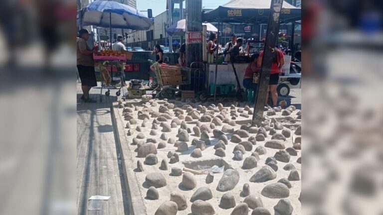 Estación Central se une a la medida de Providencia: Instalan piedras en las calles para frenar el comercio ambulante