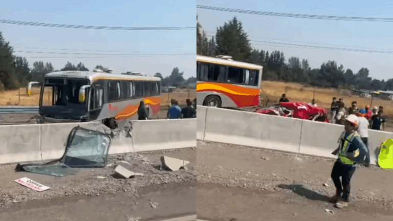 Reportan colisión frontal entre bus y vehículo particular en ruta de Concepción: Habría al menos tres fallecidos